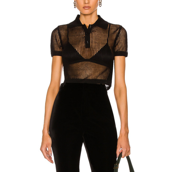 Saint Laurent Sheer Knit Top Size XS - NWT